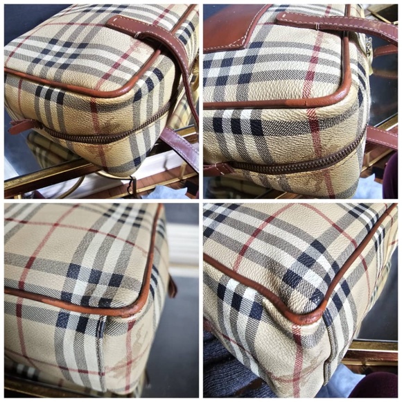 Authentic Burberry Haymarket check bag Brown - Picture 6 of 13